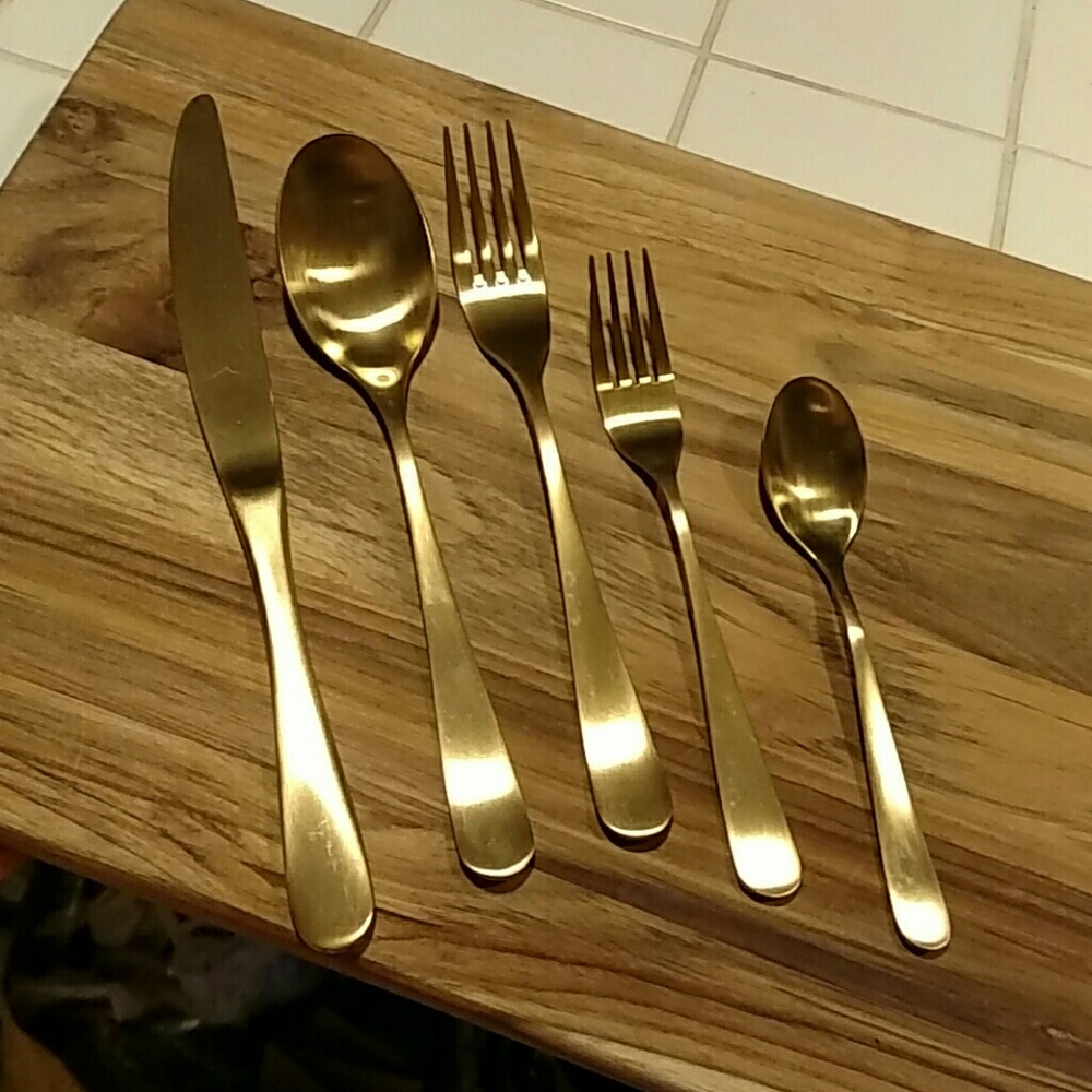 Gold Flatware set